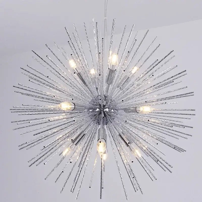 Gold Geometric Starburst Chandelier