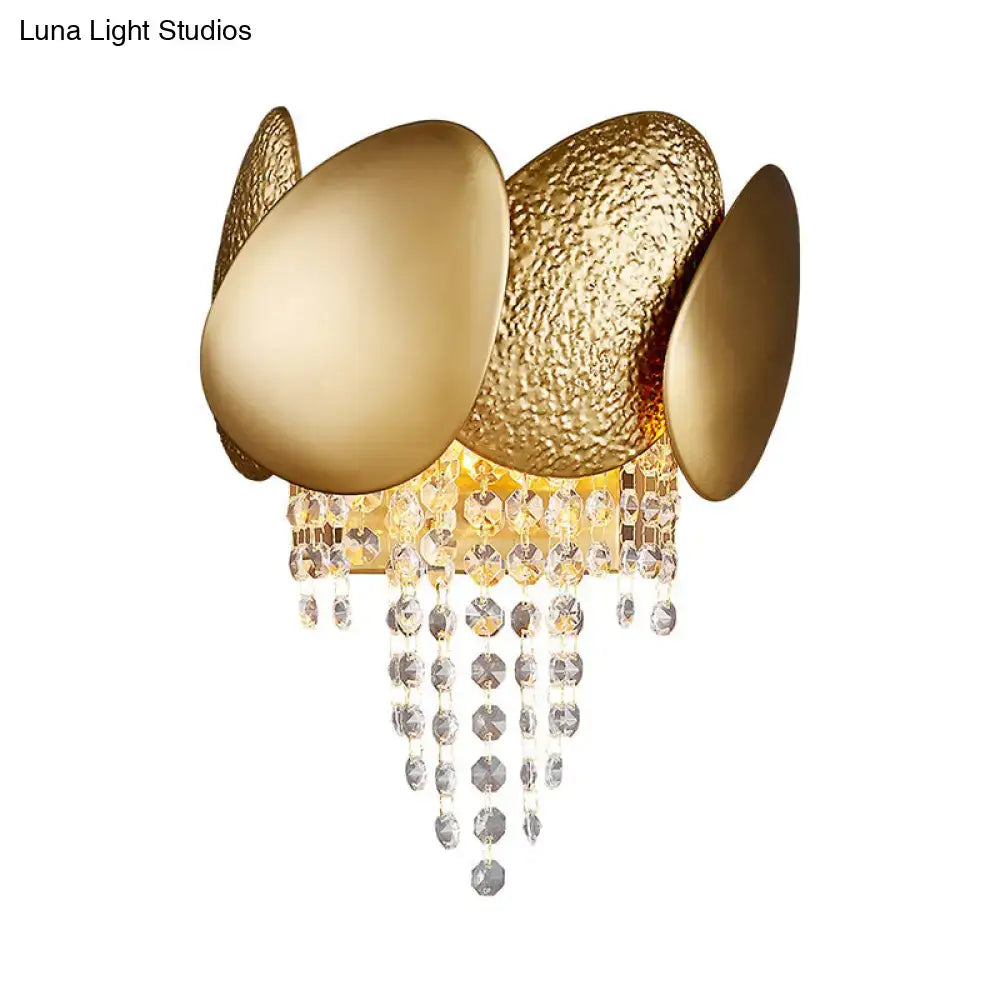Gold Egg Crystal Wall Sconce