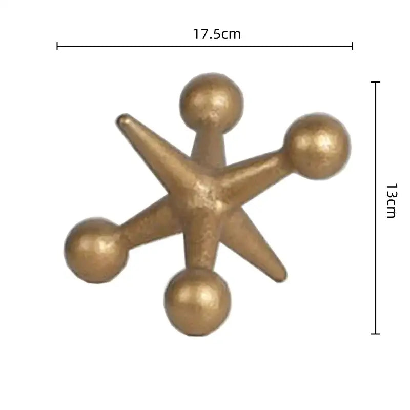 Gold Resin Molecular Sculpture