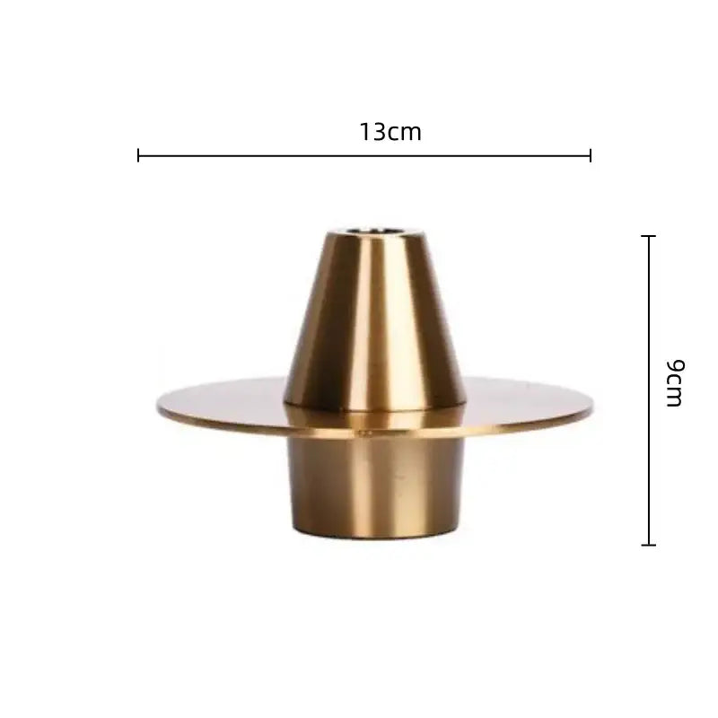 Gold Geometric Metal Vase