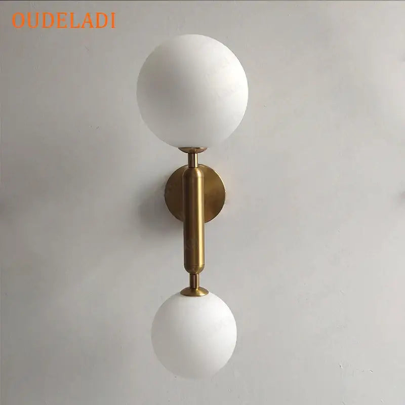 Golden Milky Globe Sconce