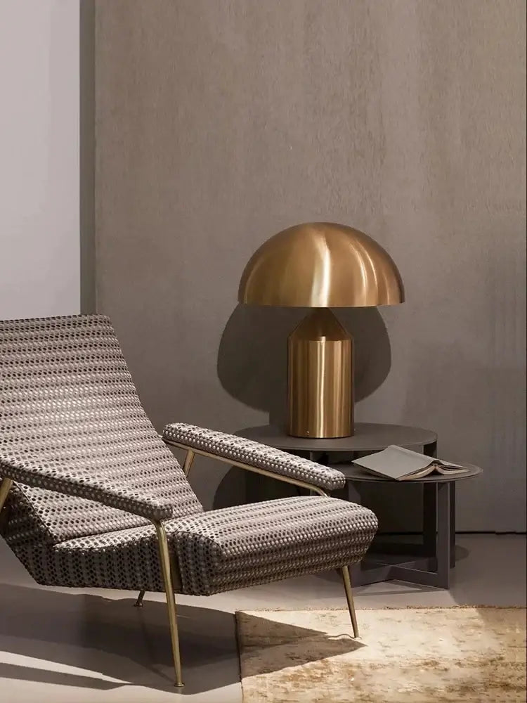 Golden Mushroom LED Desk Lamp