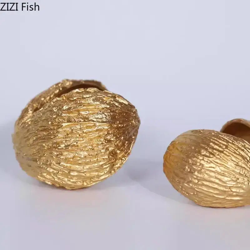 Golden Nut Shell Ornaments