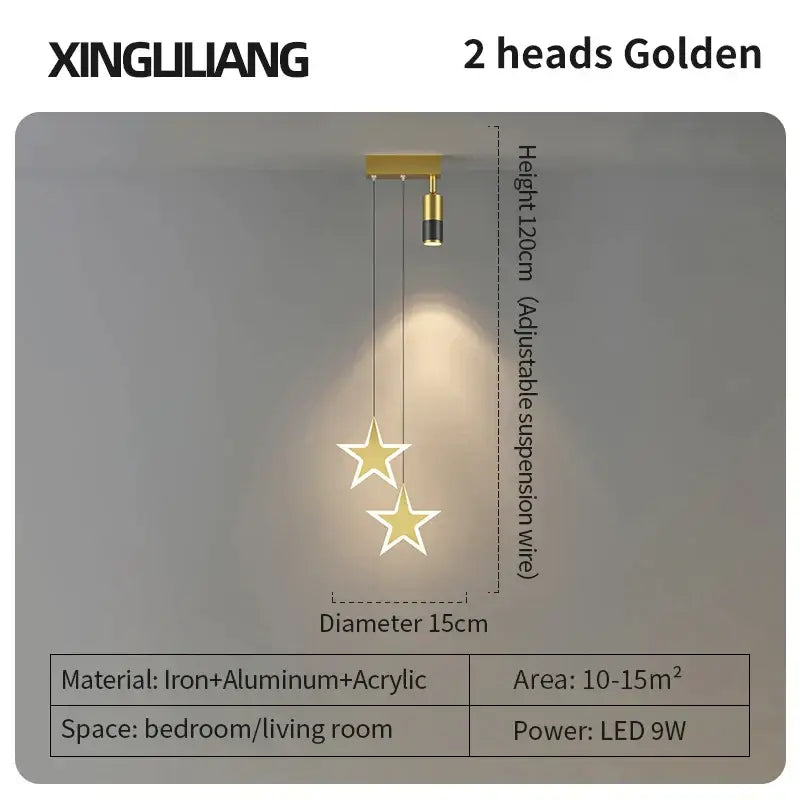 Gold Cylindrical Pendant Light Aluminum 15cm