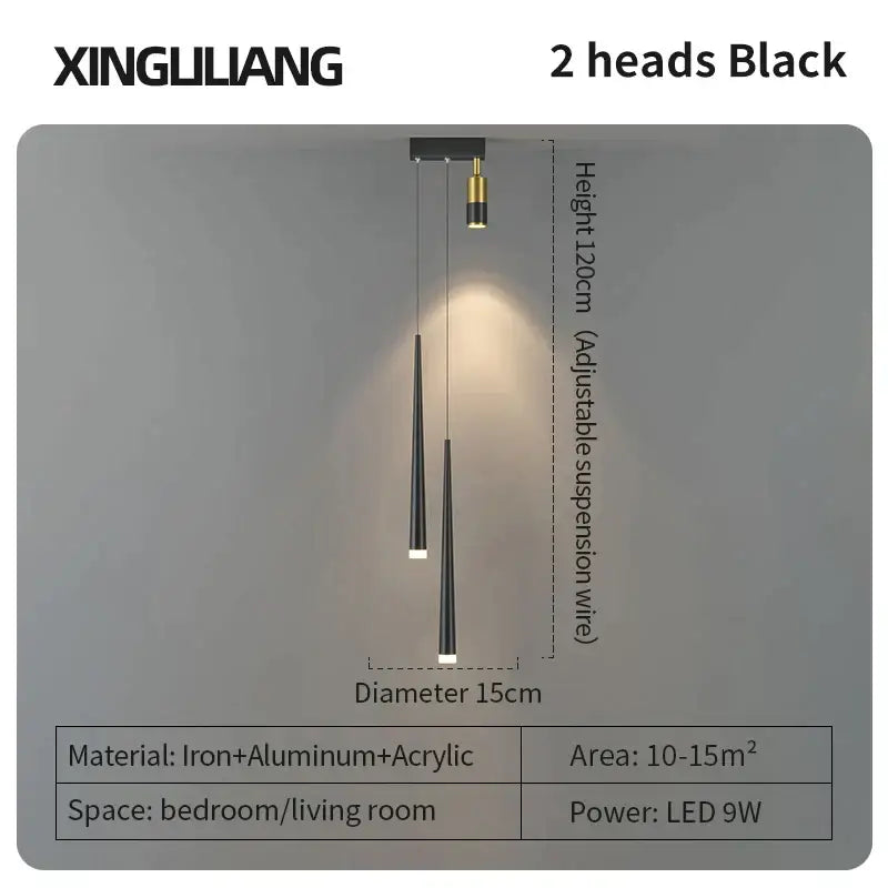 Gold Cylindrical Pendant Light Aluminum 15cm