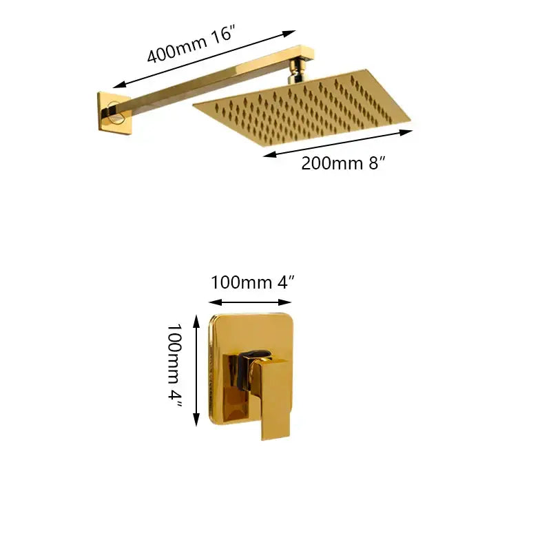 Gold Rainfall Shower System