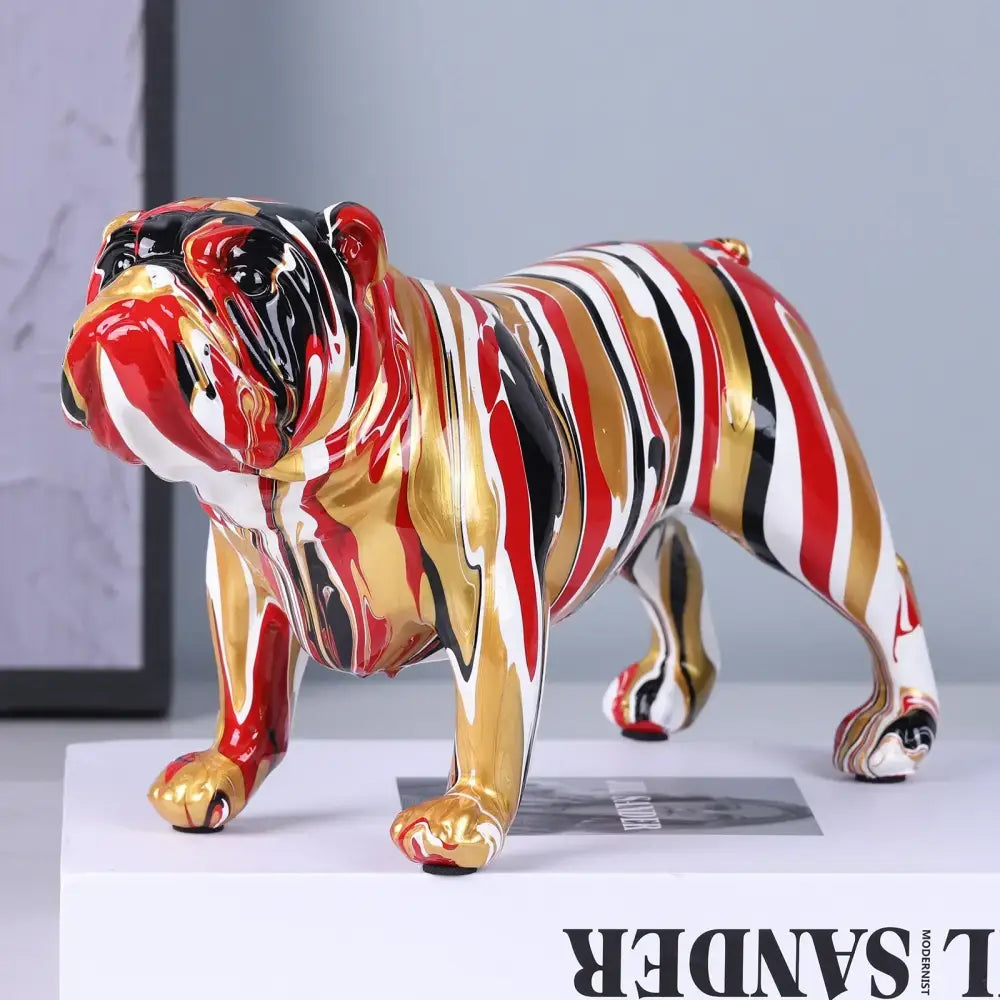 Graffiti Bulldog Figurine