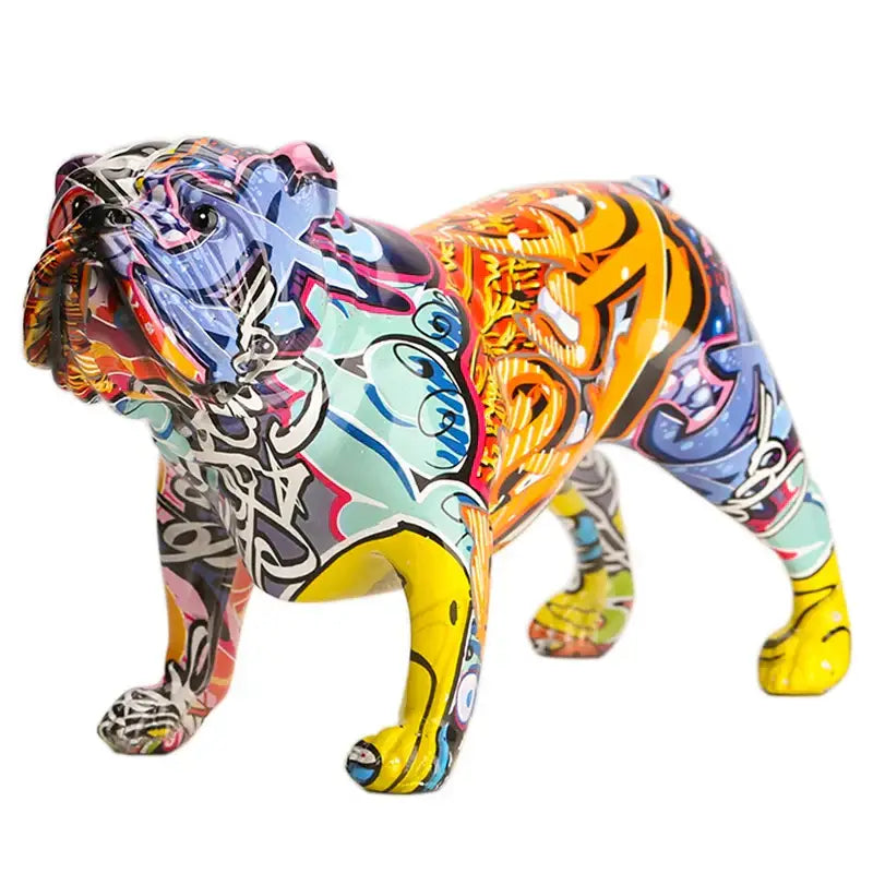 Graffiti Bulldog Figurine