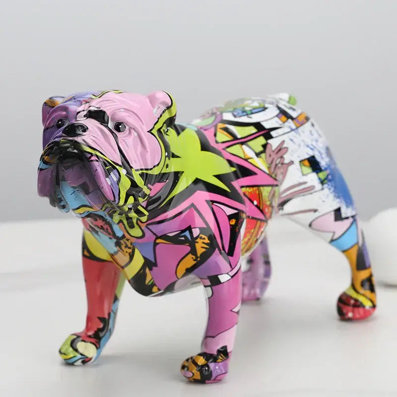 Graffiti Bulldog Figurine