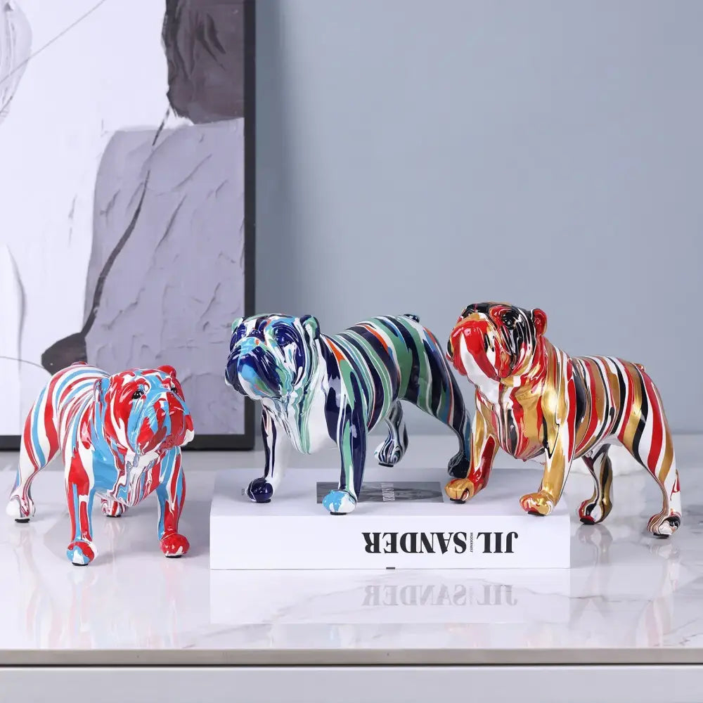 Graffiti Bulldog Figurine