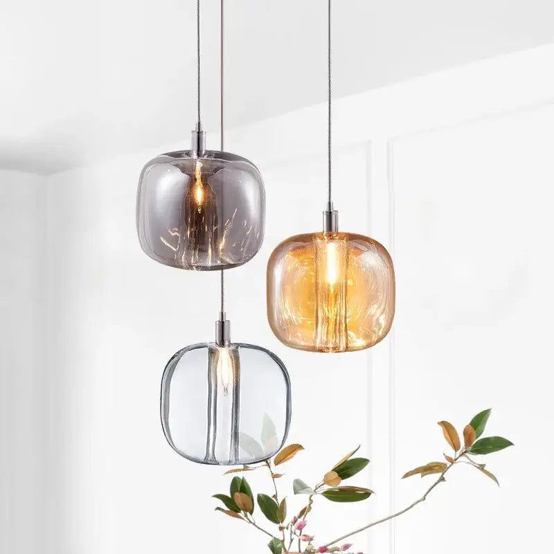 Amber Crystal Pendant Lights