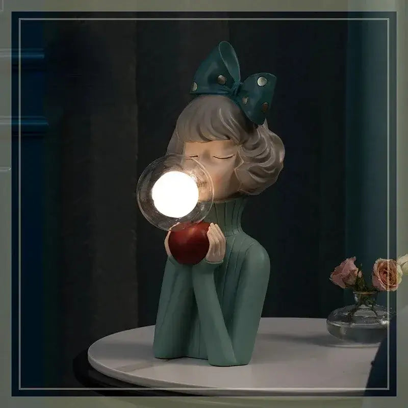 Gray Gold Bubble Statue Light