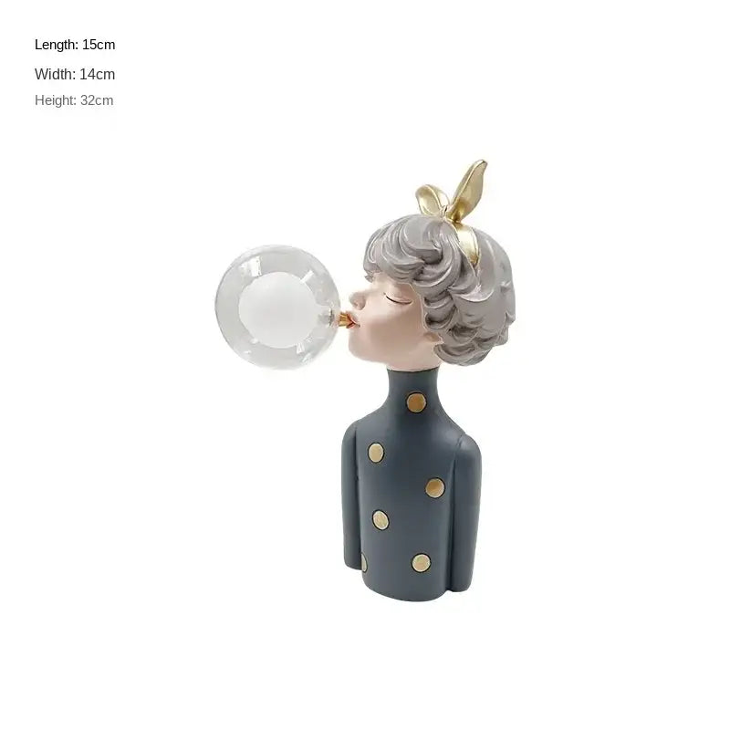 Gray Gold Bubble Statue Light