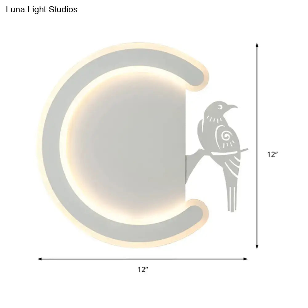 Gray Bird Wall Sconce 10-14 Inch Left Right