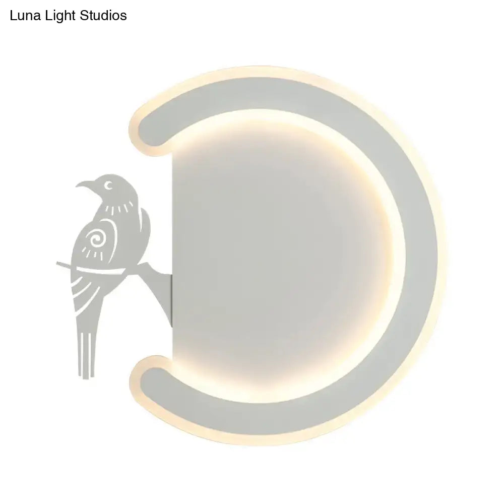 Gray Bird Wall Sconce 10-14 Inch Left Right