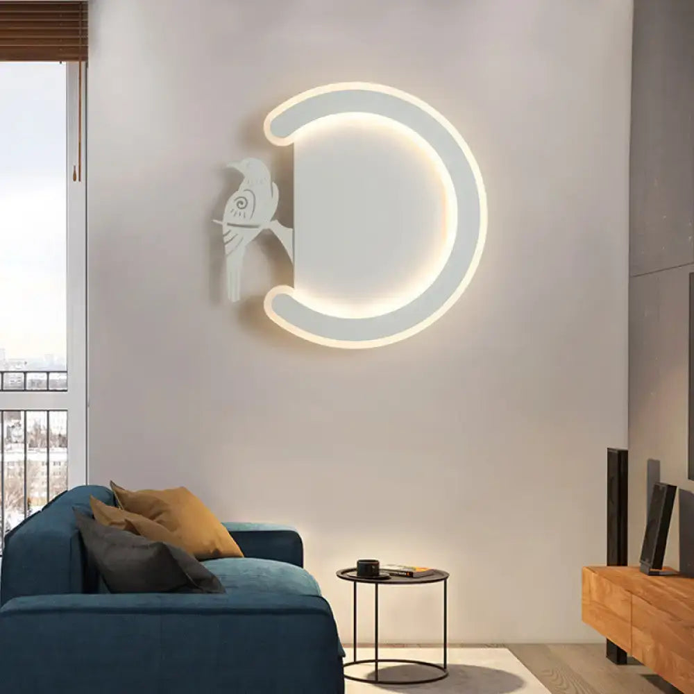 Gray Bird Wall Sconce 10-14 Inch Left Right