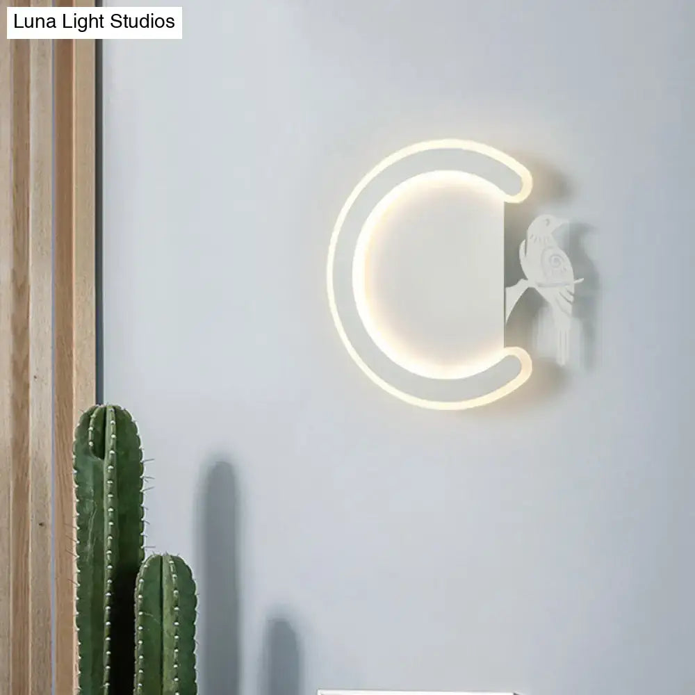 Gray Bird Wall Sconce 10-14 Inch Left Right