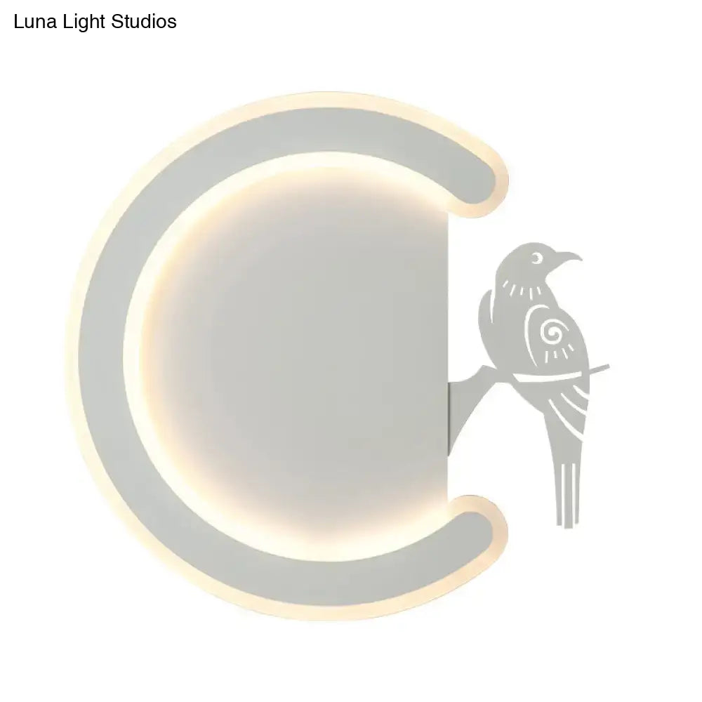Gray Bird Wall Sconce 10-14 Inch Left Right