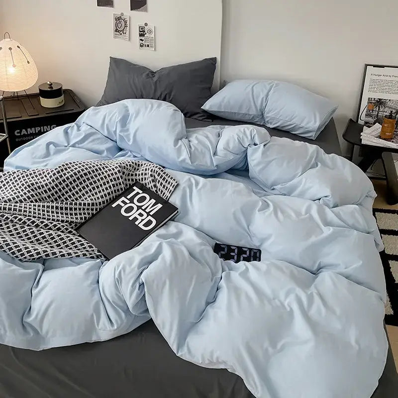 Gray Geometric Comforter Set