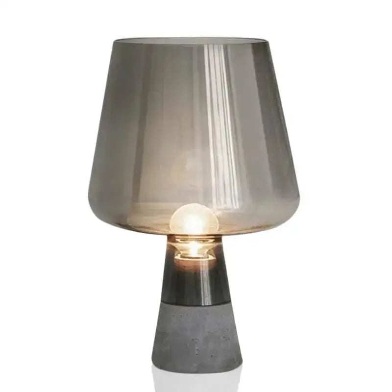 Gray Glass Concrete Table Lamp