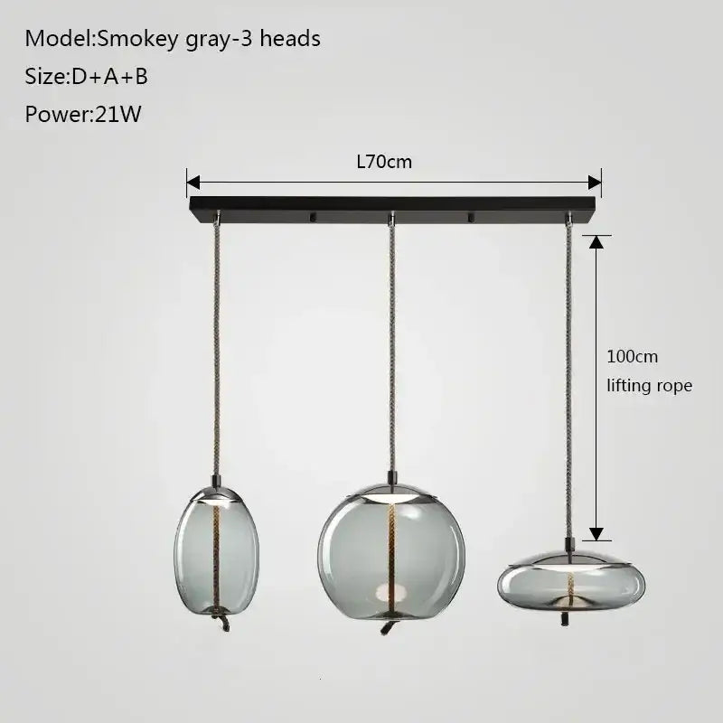 Gray Knot Pendant Chandelier