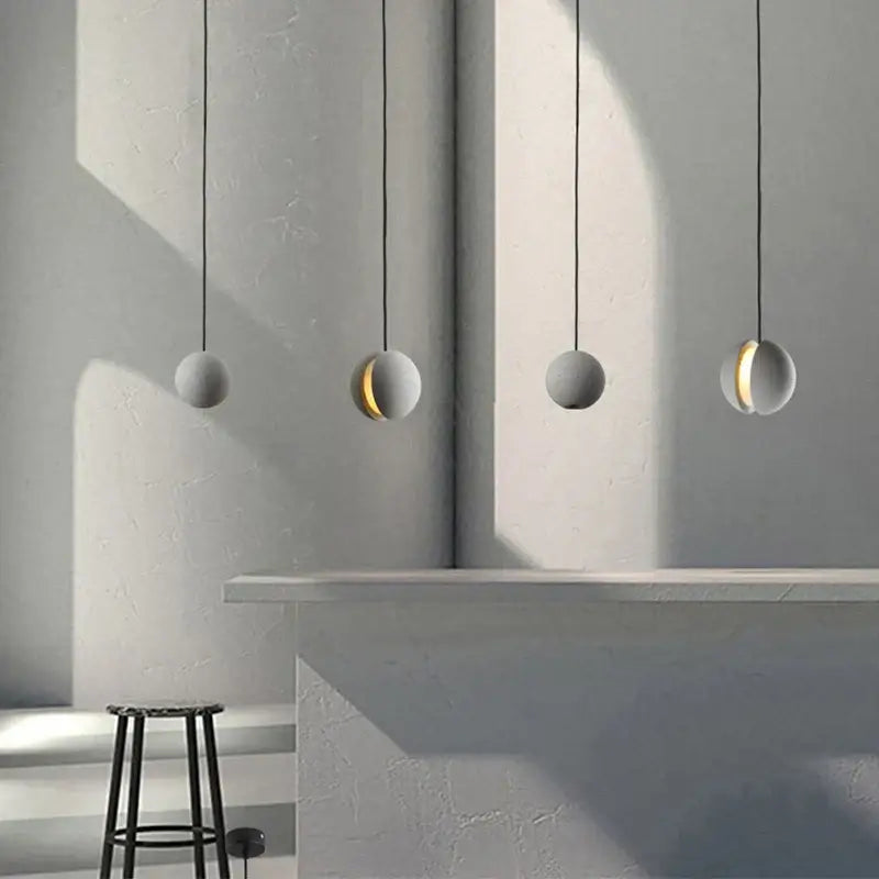 Gold Cement Chandelier Light