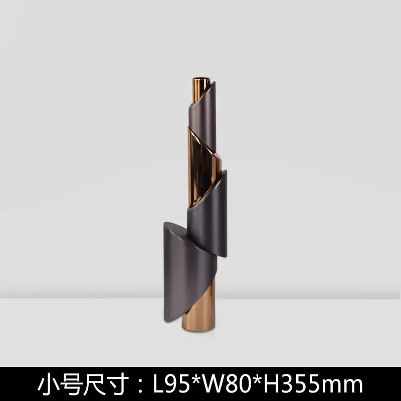 Gold Helical Candle Holder