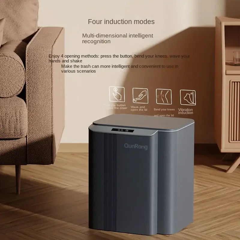 Gray Smart Sensor Trash Can
