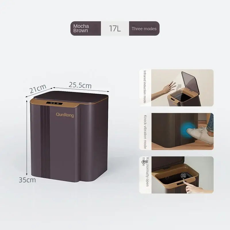 Gray Smart Sensor Trash Can
