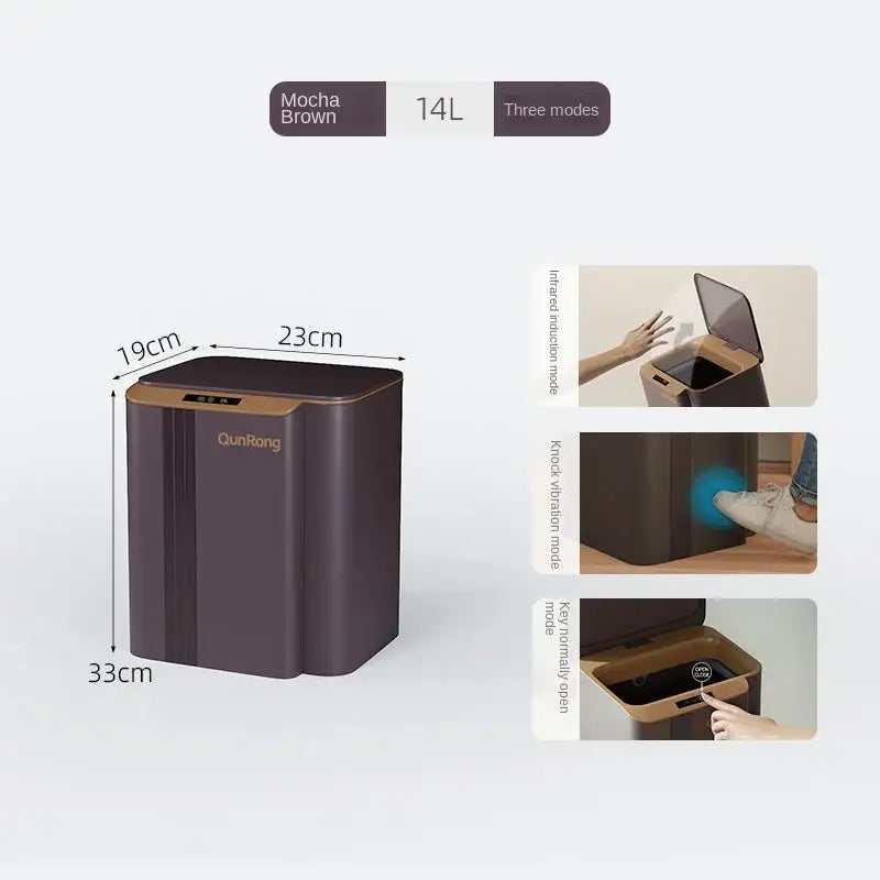 Gray Smart Sensor Trash Can