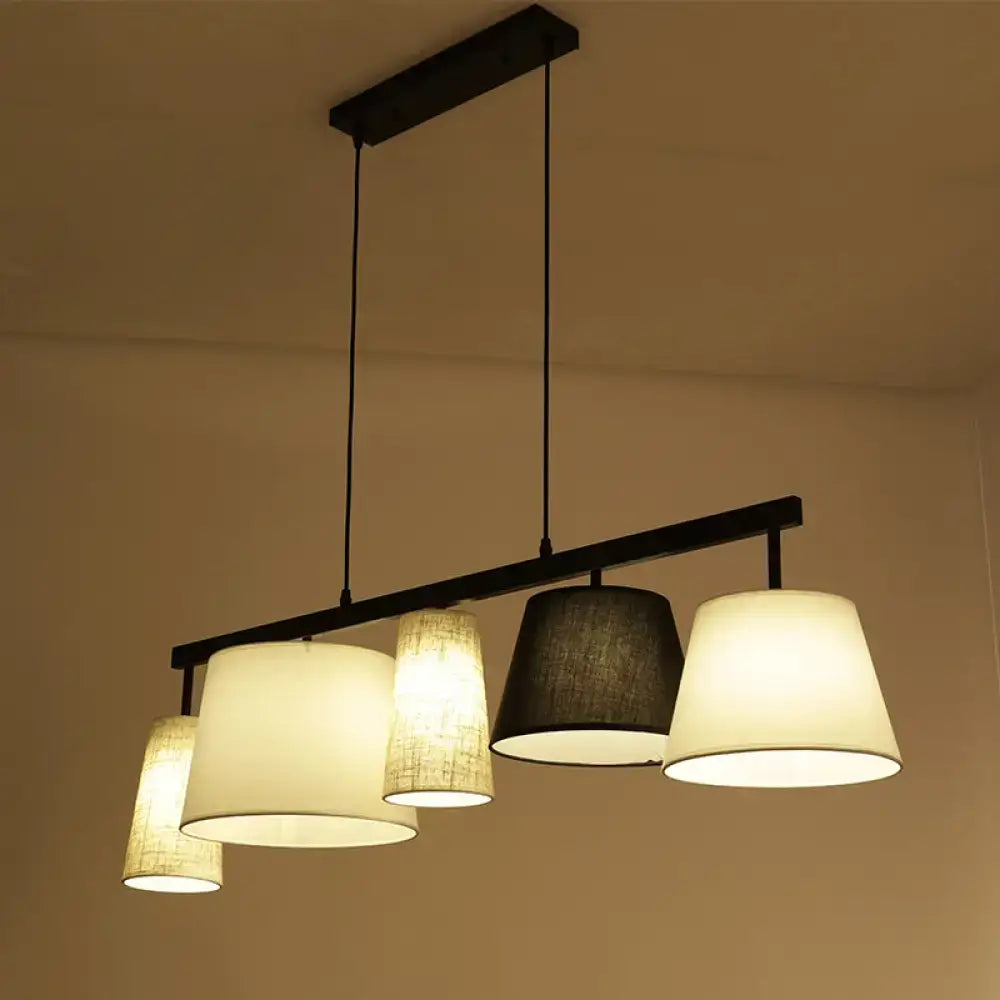White Barrel Pendant Light