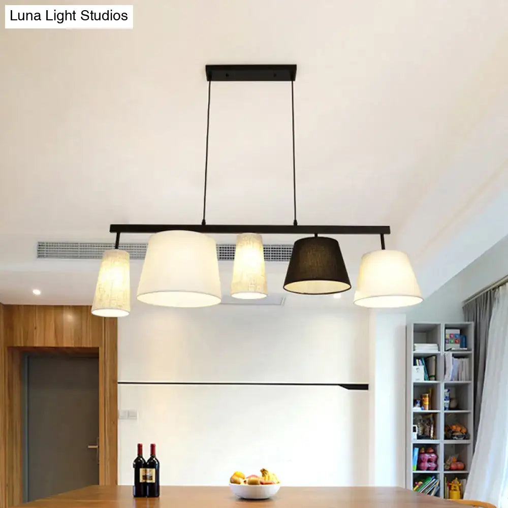 White Barrel Pendant Light