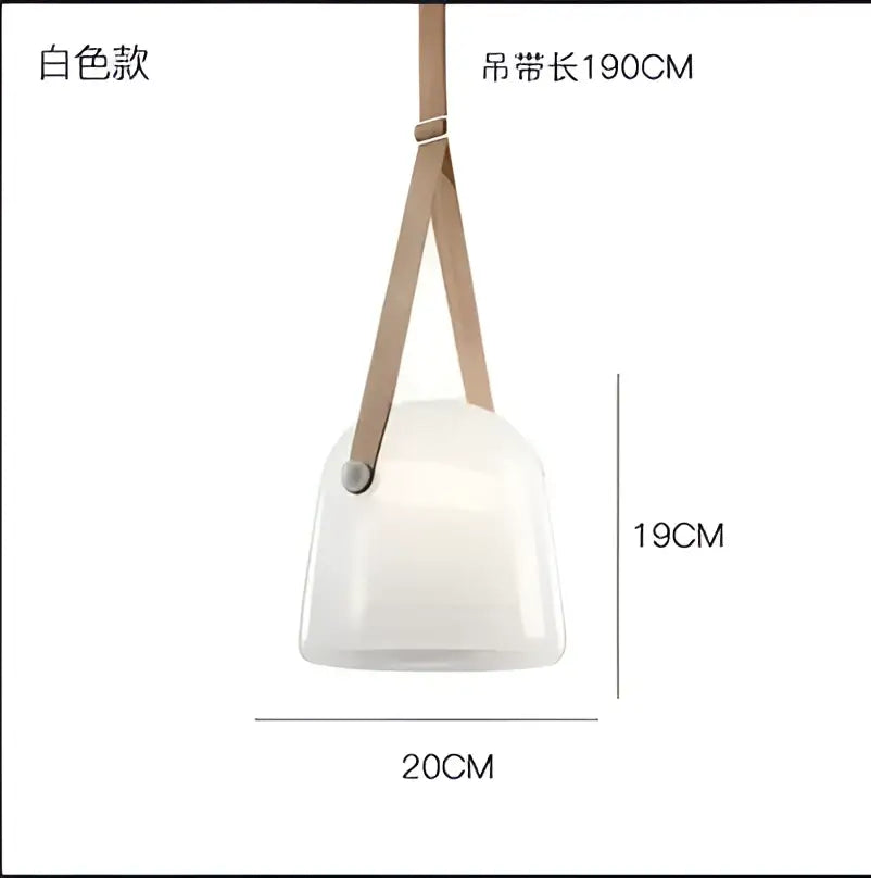 White Glass Chandelier Light