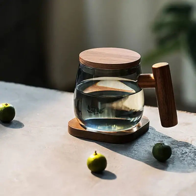 Green Gray Glass Tea Set