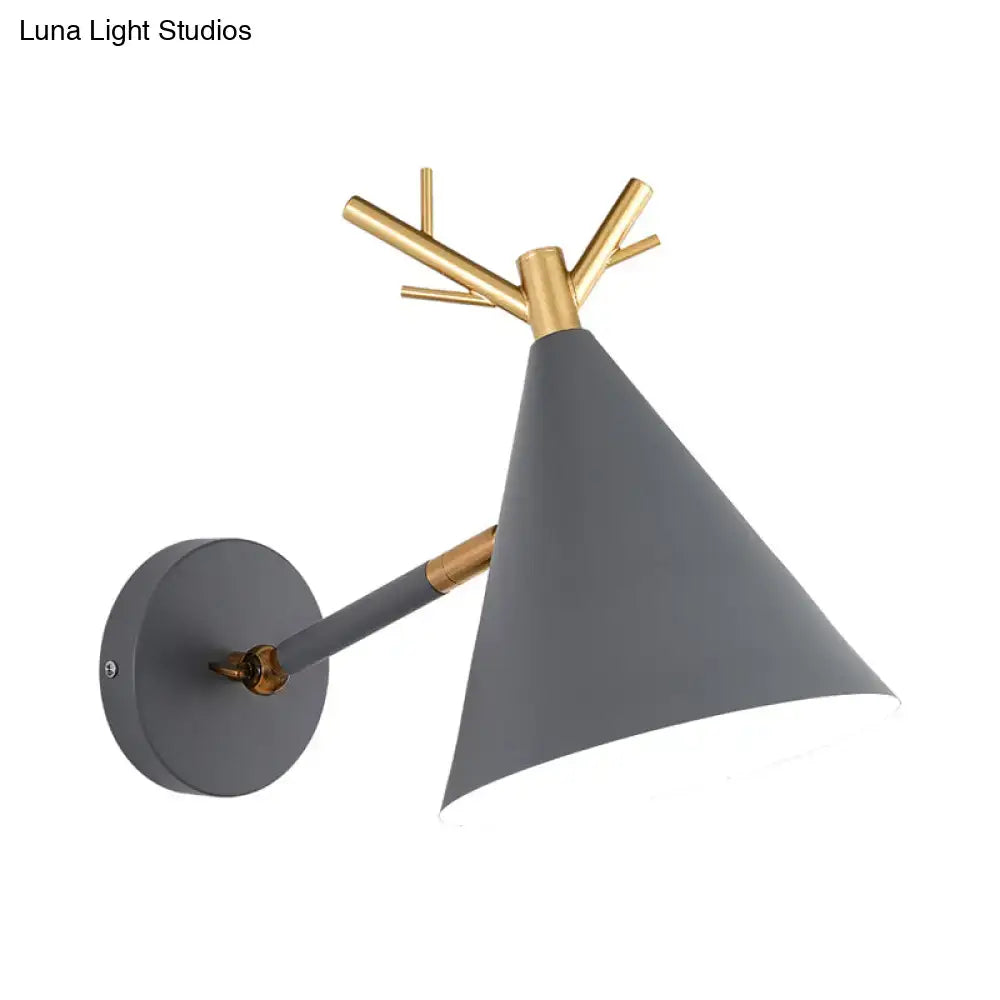 Grey Antler Wall Sconce