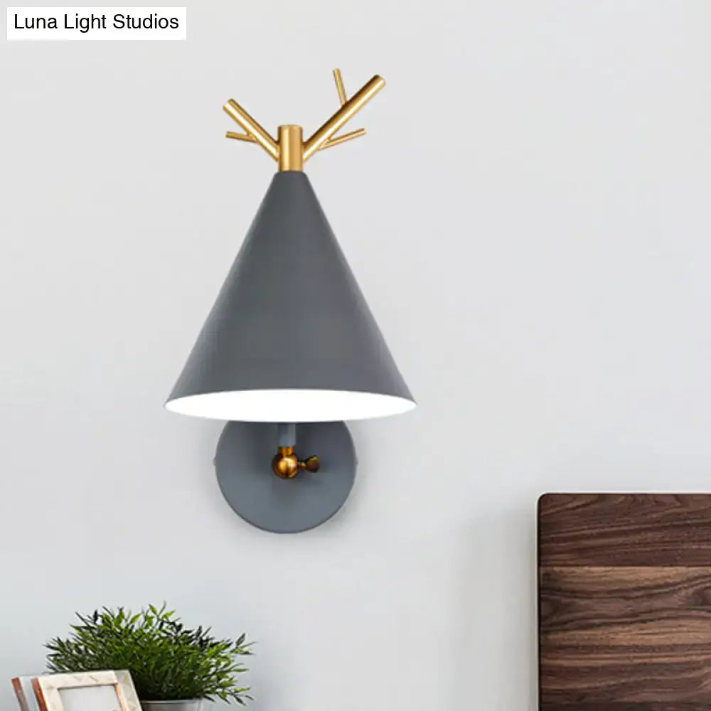 Grey Antler Wall Sconce