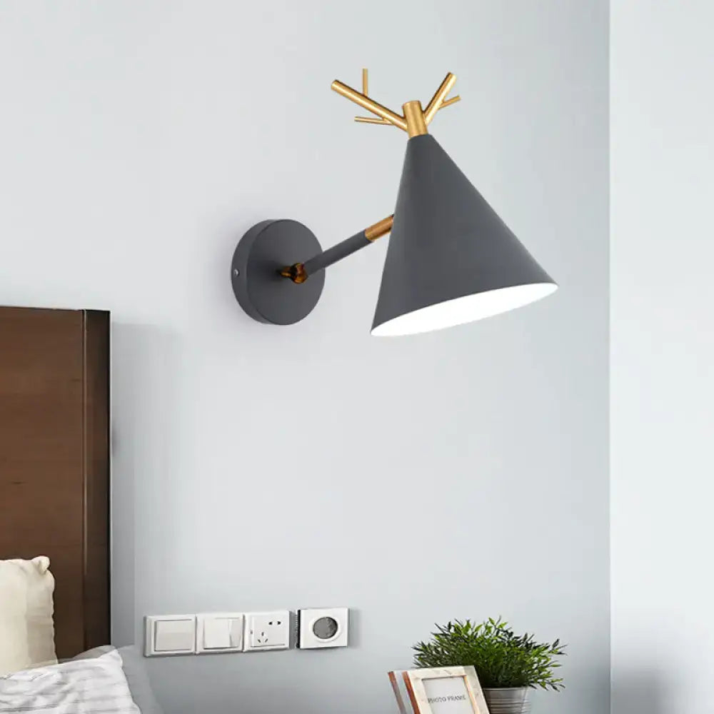 Grey Antler Wall Sconce
