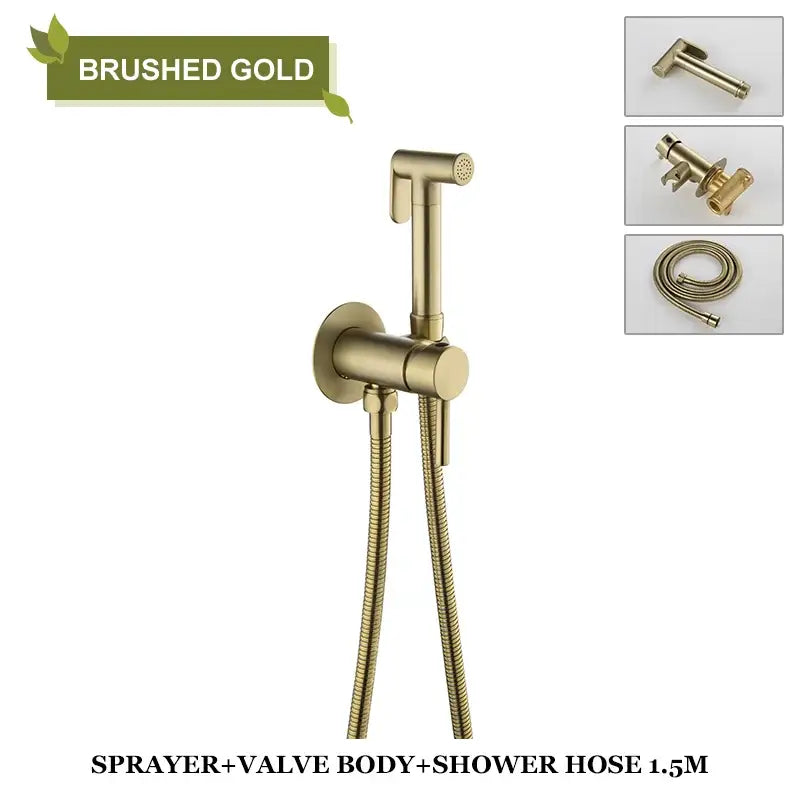 Grey Brass Bidet Mixer