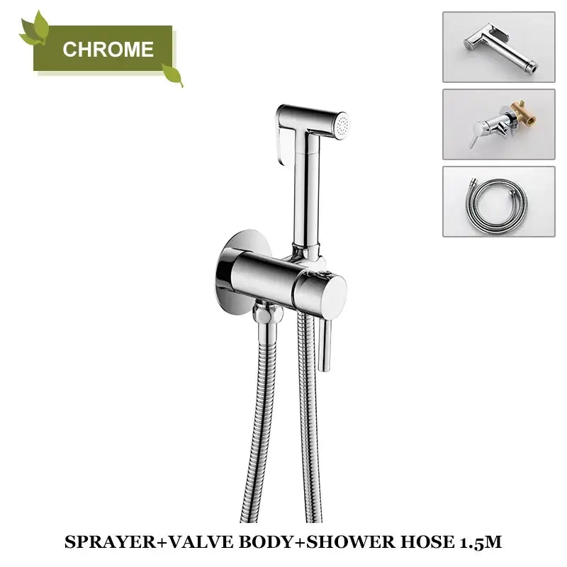 Grey Brass Bidet Mixer