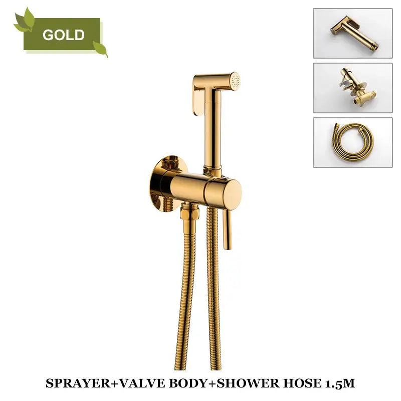 Grey Brass Bidet Mixer