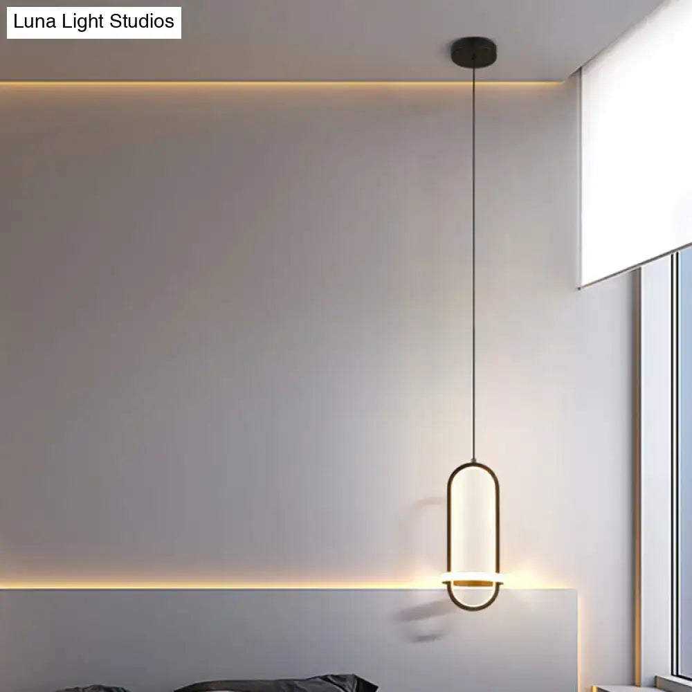 Black Halo Pendant Light