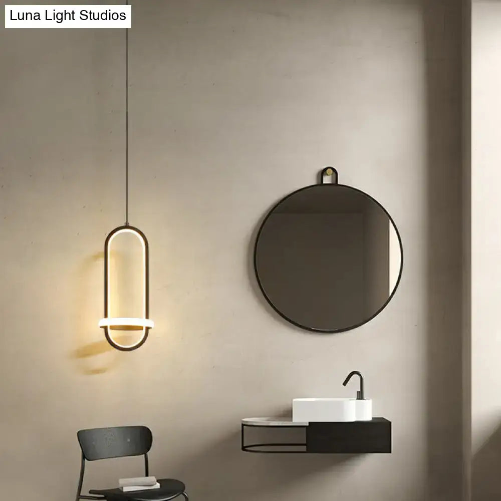 Black Halo Pendant Light