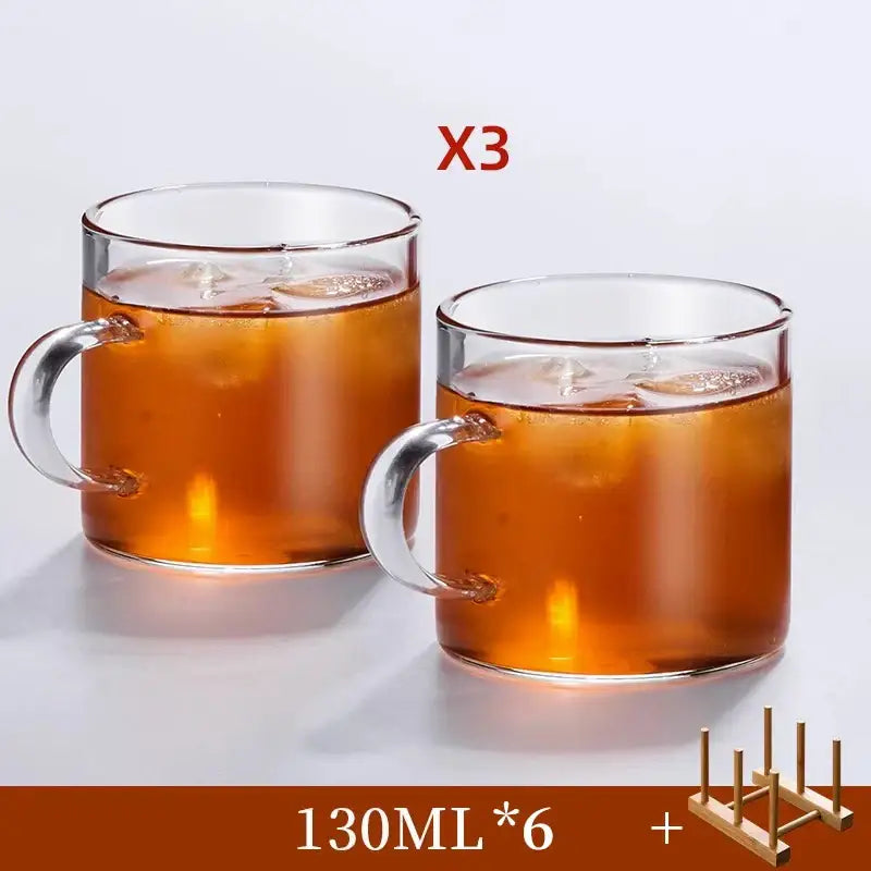Clear Glass Tea Cup Set