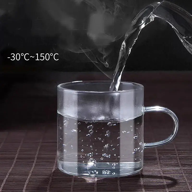 Clear Glass Tea Cup Set