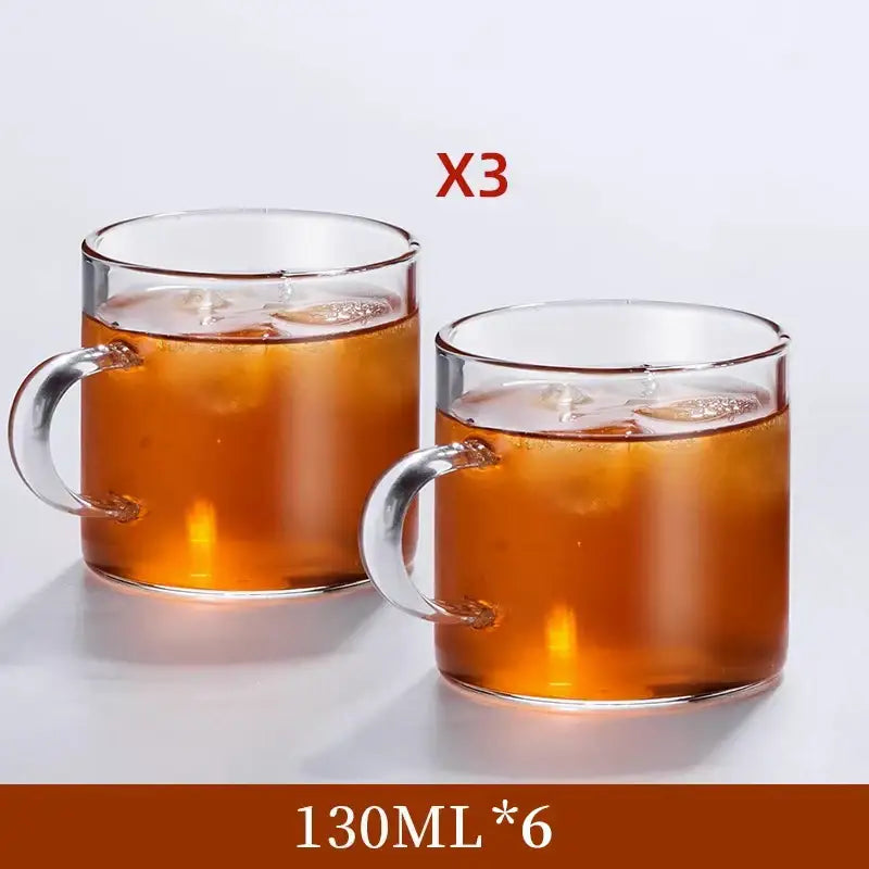 Clear Glass Tea Cup Set