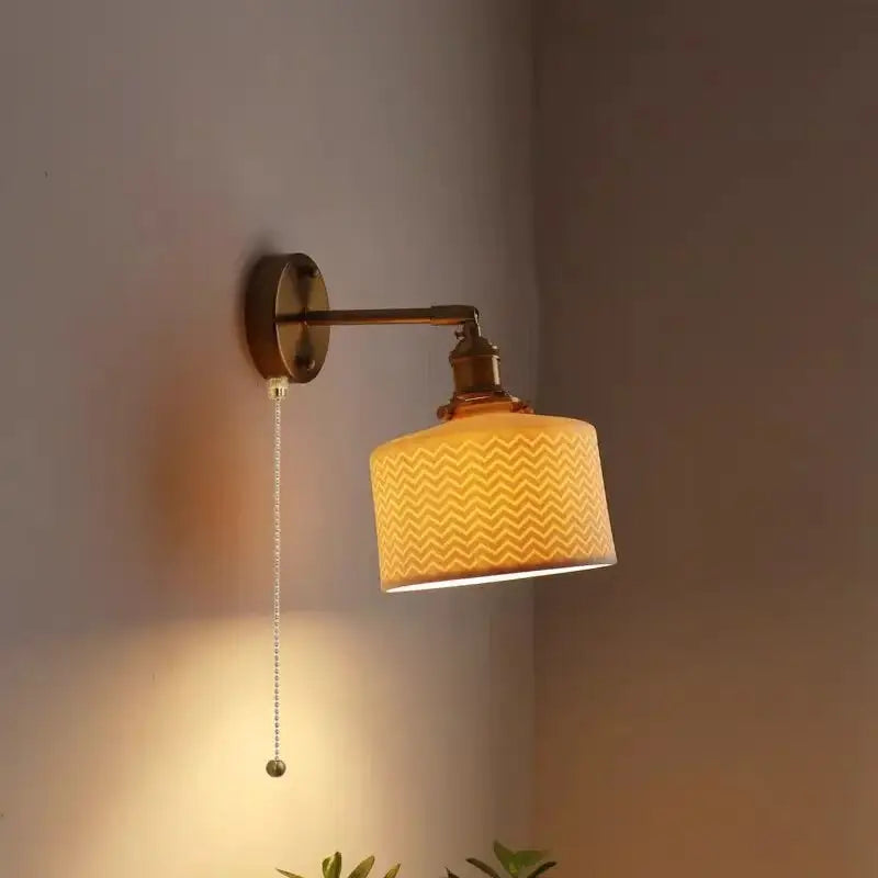 Copper Herringbone Wall Sconce