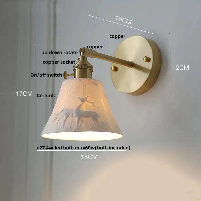 Copper Herringbone Wall Sconce