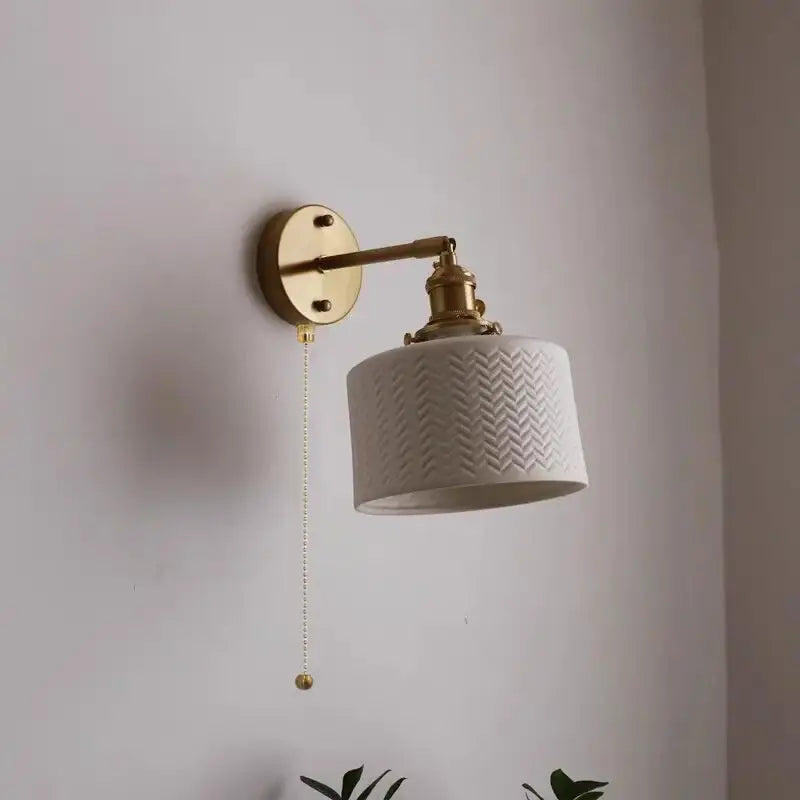 Copper Herringbone Wall Sconce