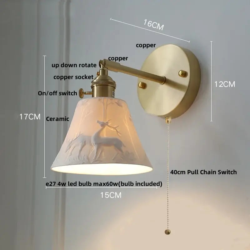 Copper Herringbone Wall Sconce