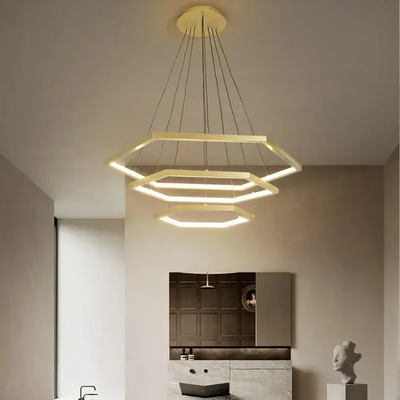 Aluminium Hexagon Pendant Light